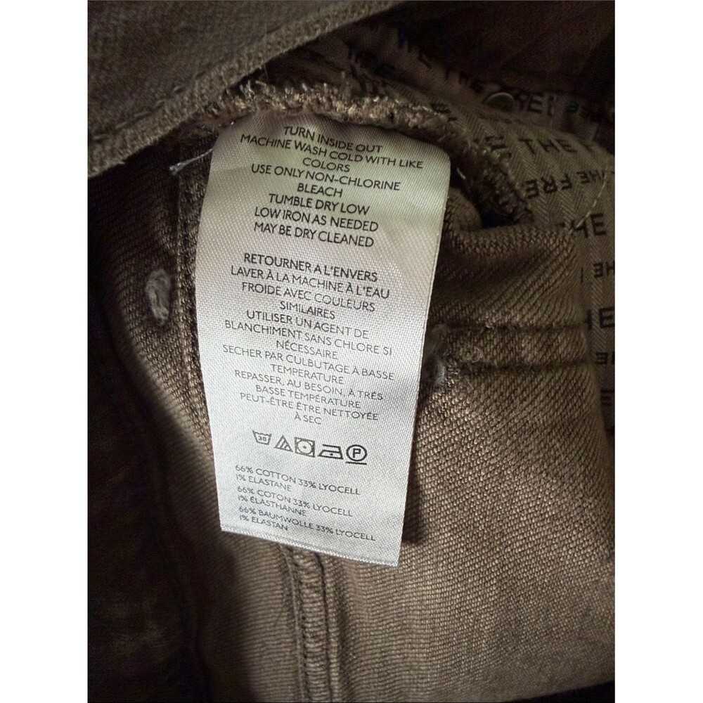 We The Free Risk Taker Straight Pant In Workwear Brown Jeans Raw Hem Sz 28 - Picture 10 of 11